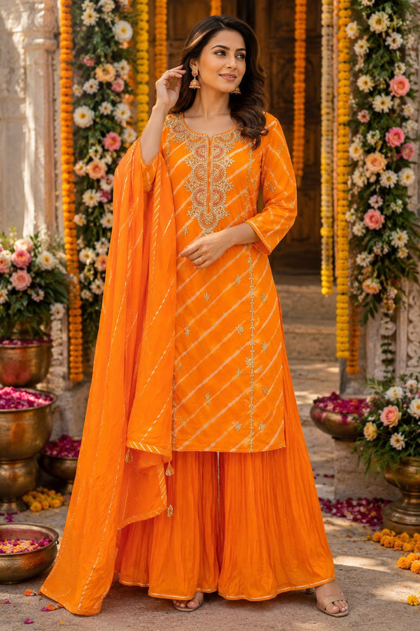 Lehariya Orange Suit