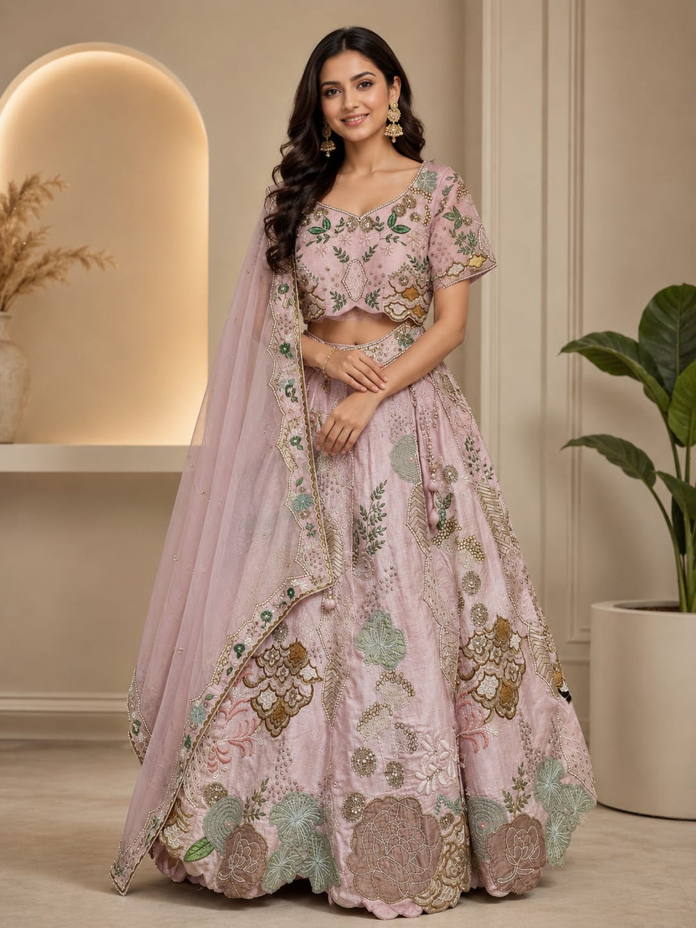 Bridal Lehnga O pink